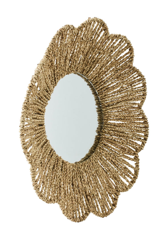 Wall Mirror Seagrass Natural