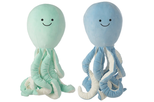 Octopus Polyester Lichtblauw/Muntgroen Assortiment Van 2