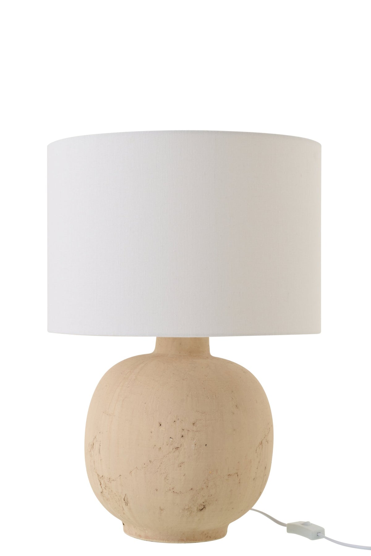 Table lamp sphere ceramic beige
