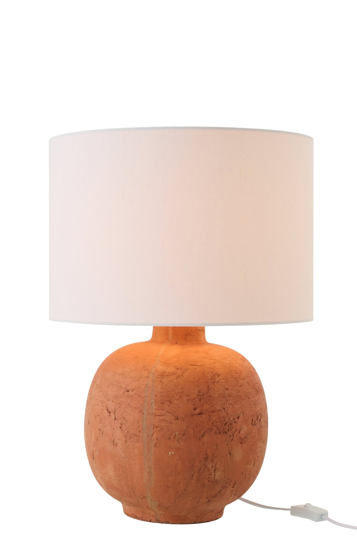 Lampe de table sphère céramique terracotta