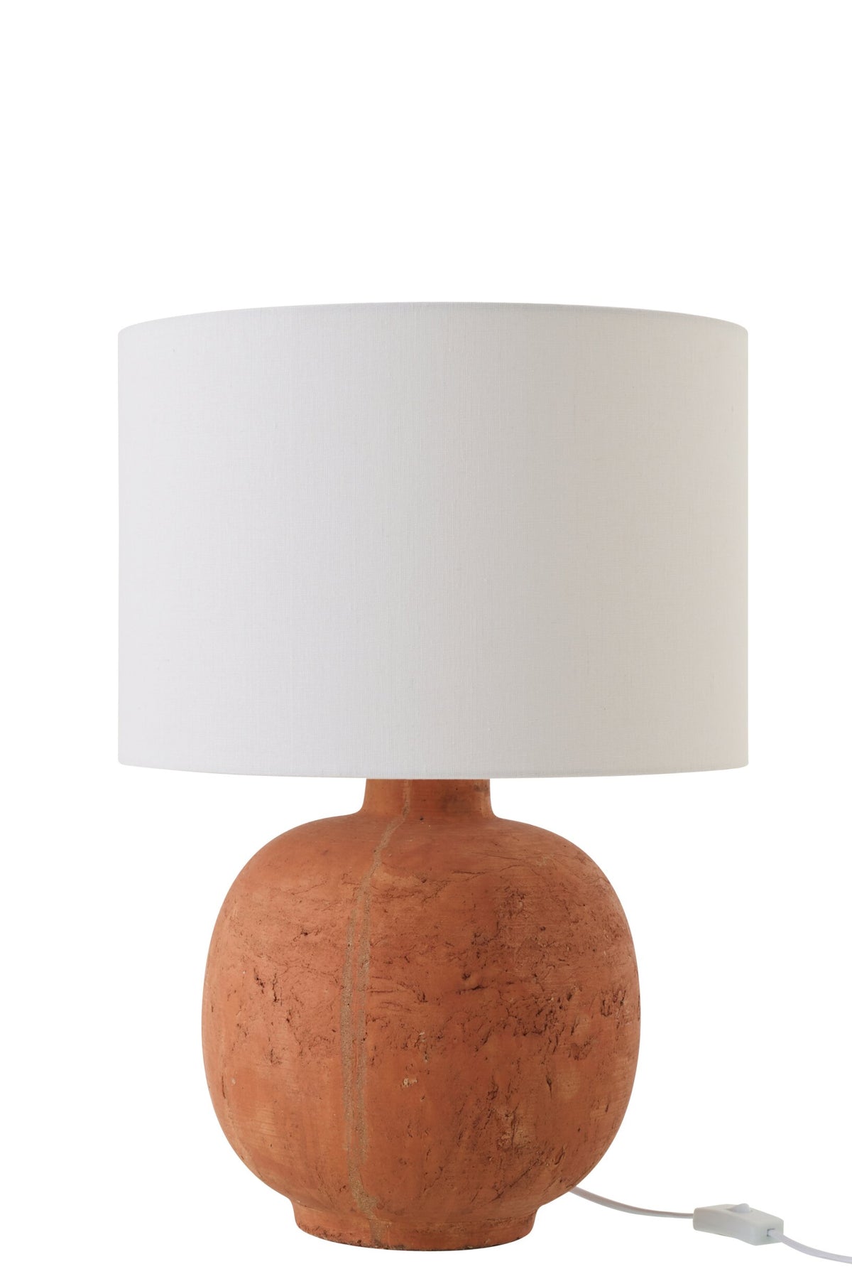 Lampe de table sphère céramique terracotta