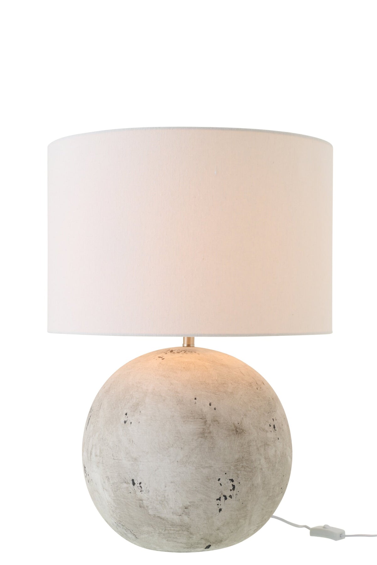 Table lamp sphere ceramic grey