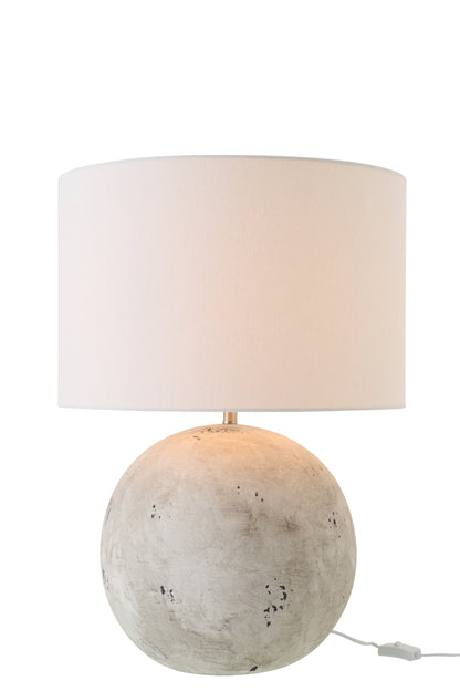 Table lamp sphere ceramic grey