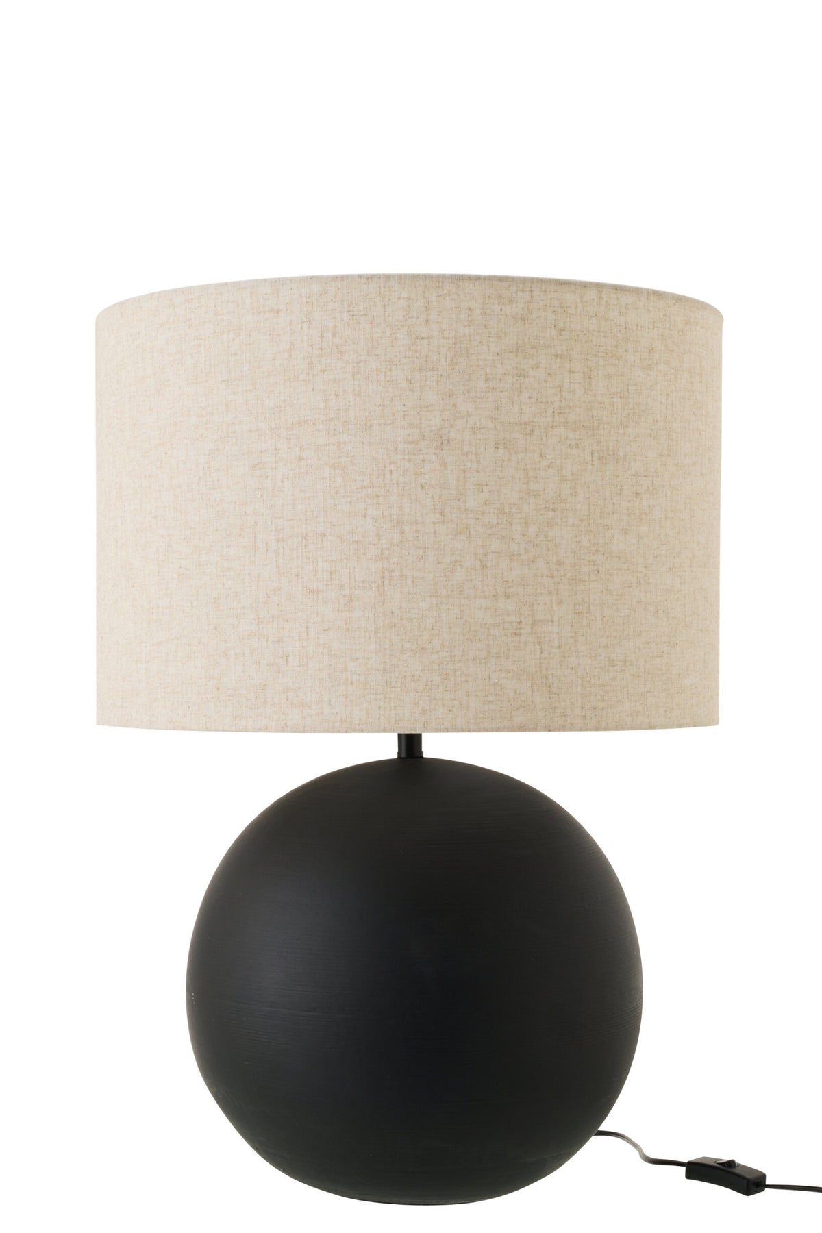Table lamp sphere ceramic black