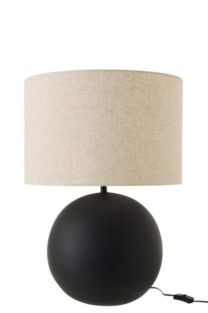Table lamp sphere ceramic black