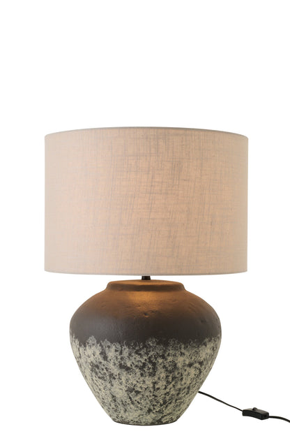 Table lamp Jules ceramic dark grey