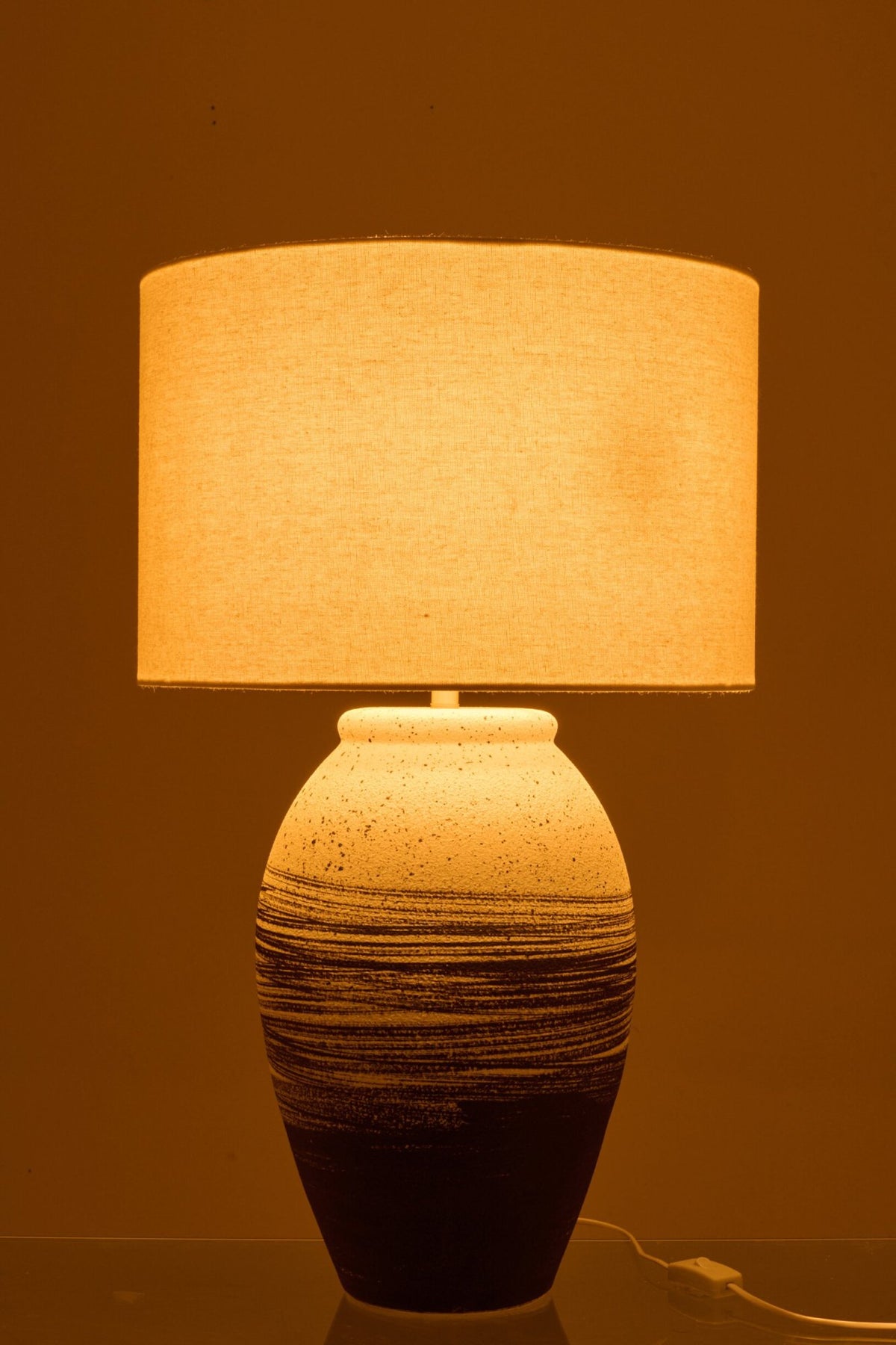 Table lamp Rolph ceramic black/beige