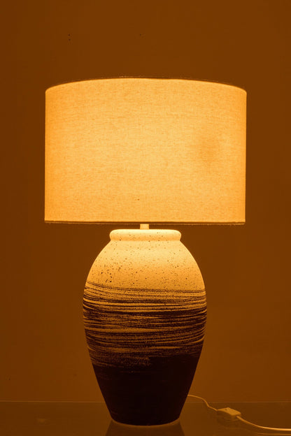 Table lamp Rolph ceramic black/beige