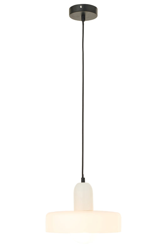 Plafondlamp retro glas wit