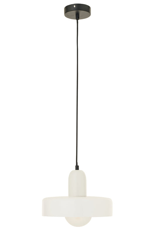 Plafondlamp retro glas wit