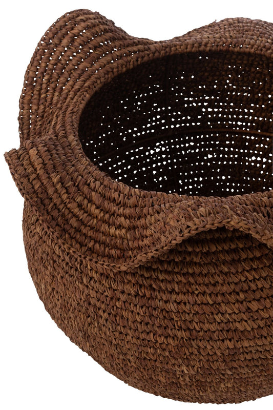 Panier en sisal marron foncé