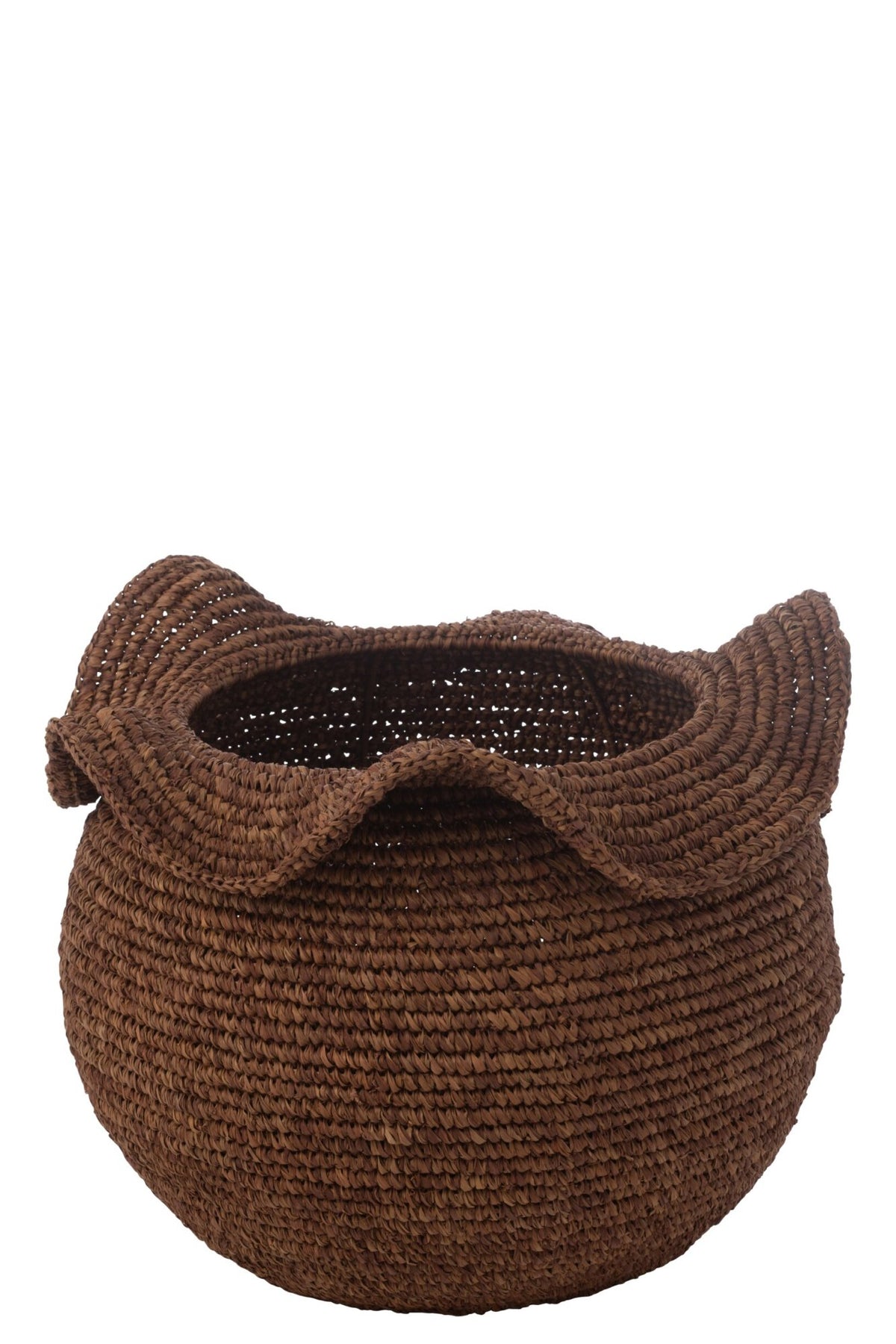 Dark brown sisal basket