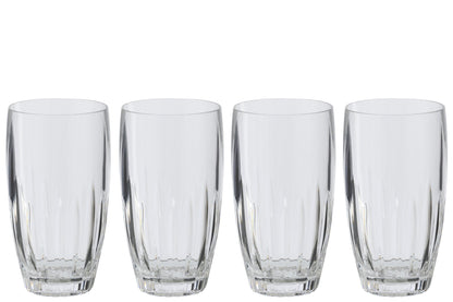 Set van 4 cocktailglas acryl transparant