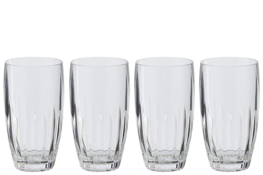 Set van 4 cocktailglas acryl transparant