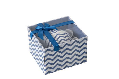Theepot porselein blauw/wit assortiment van 2