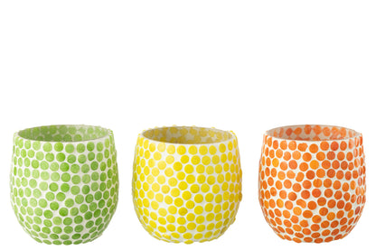Kaarshouder Mozaïek Glas Groen Medium