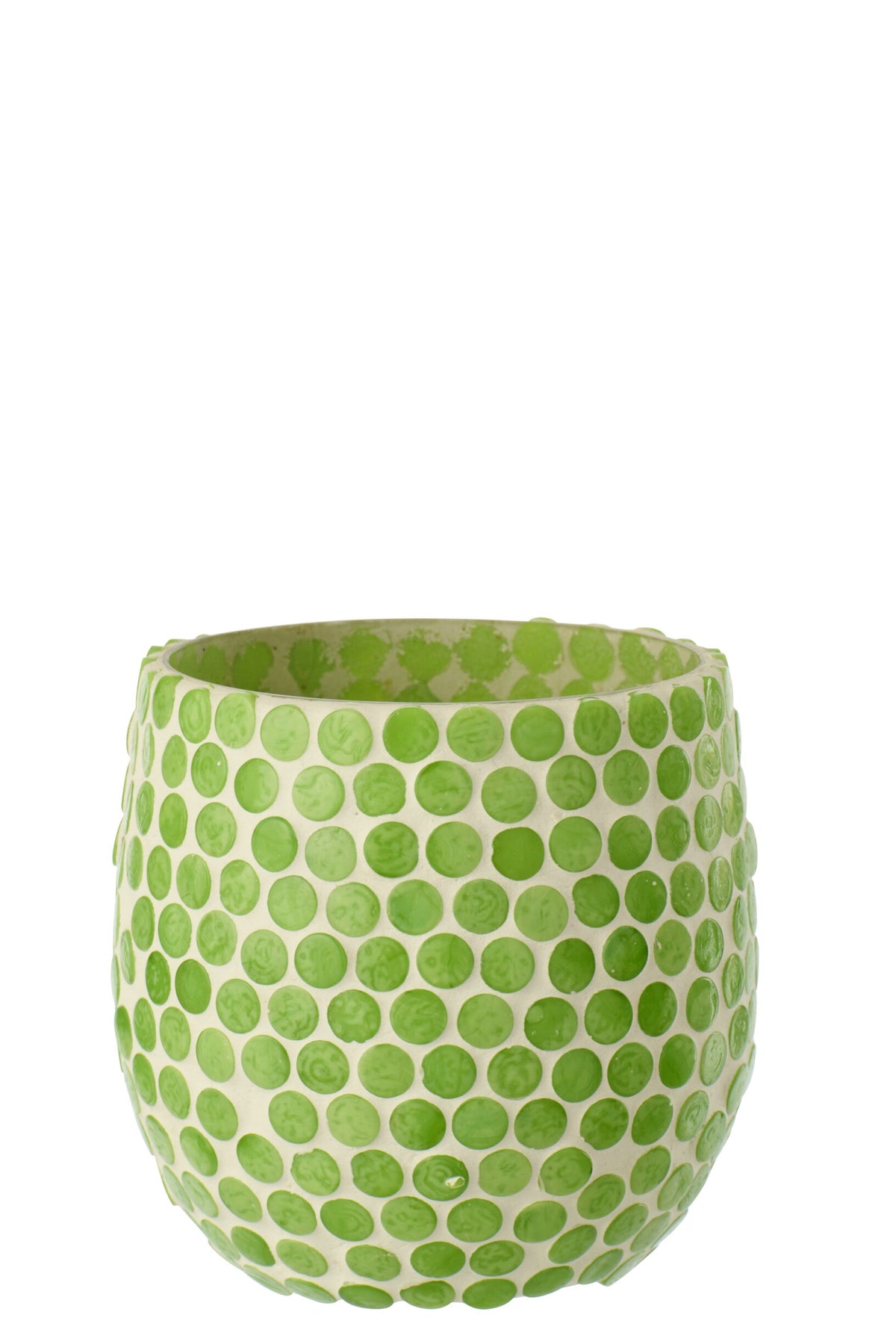 Kaarshouder Mozaïek Glas Groen Medium