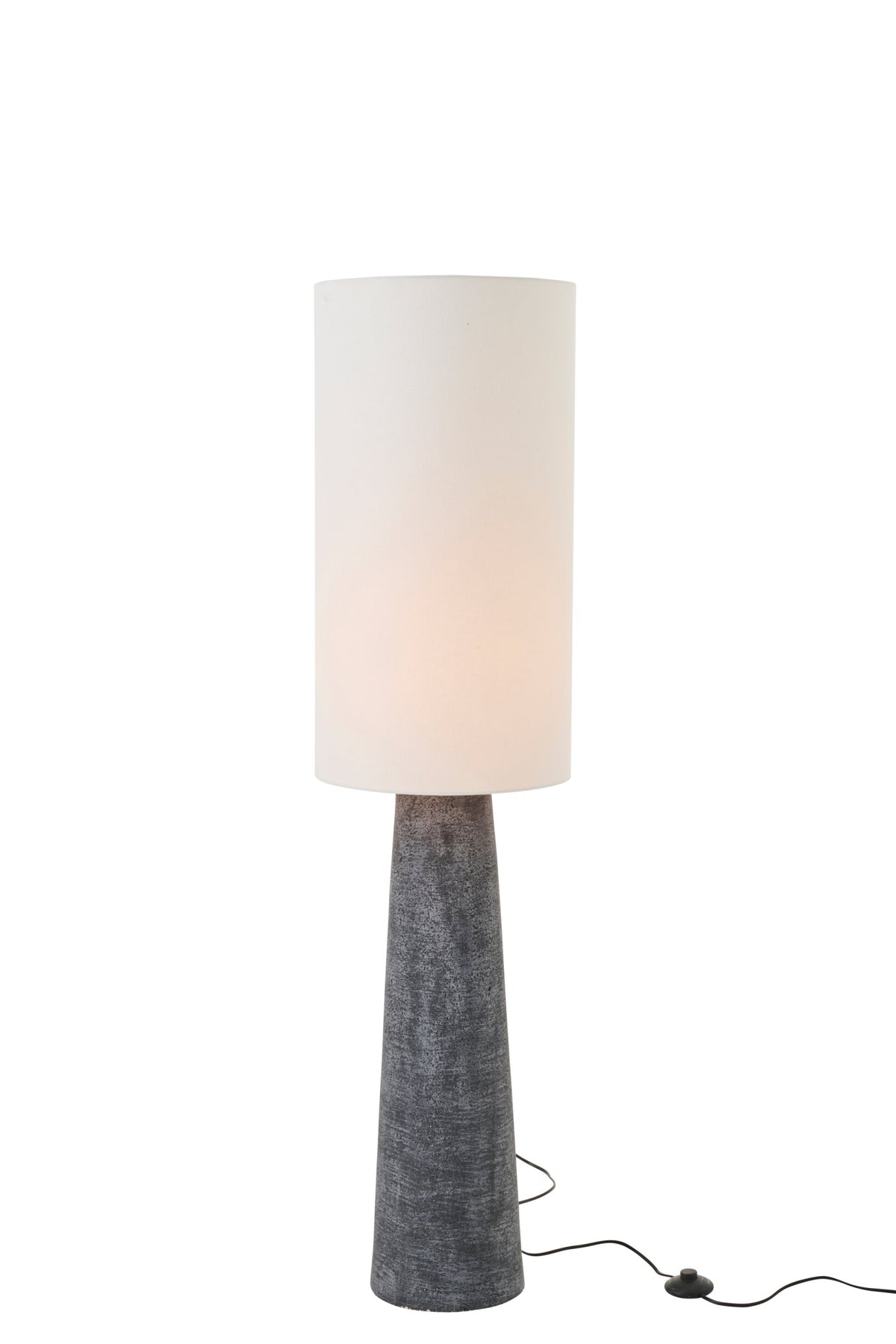 Floor lamp Ava fiberglass black/white medium