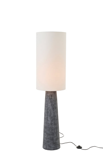 Floor lamp Ava fiberglass black/white medium