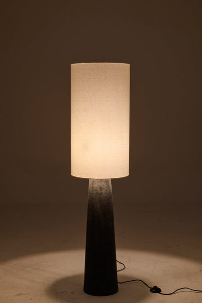 Floor lamp Ava fiberglass black/white medium