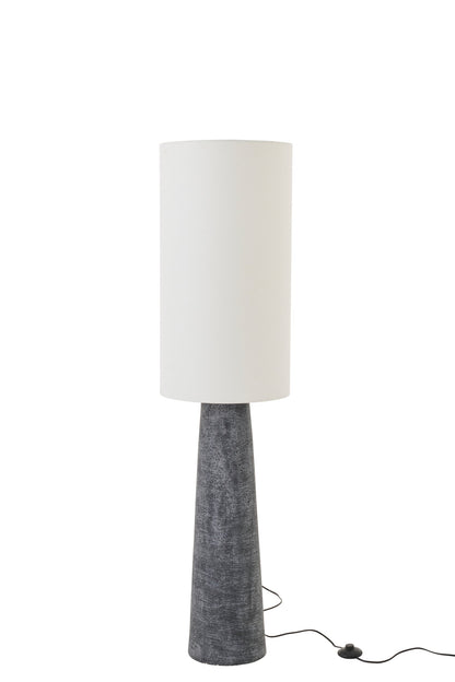 Floor lamp Ava fiberglass black/white medium