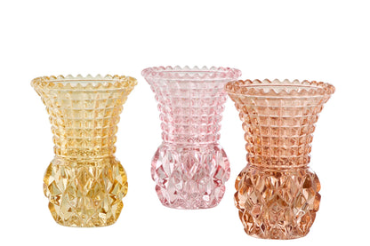 Theelichthouder Glas Multi Assortiment Van 3