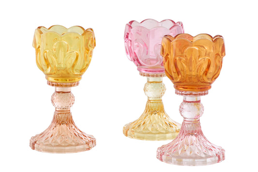 Theelichthouder Glas Multi Assortiment Van 3