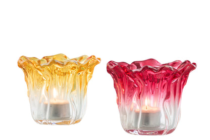 Theelichthouder Glas Multi Assortiment Van 2