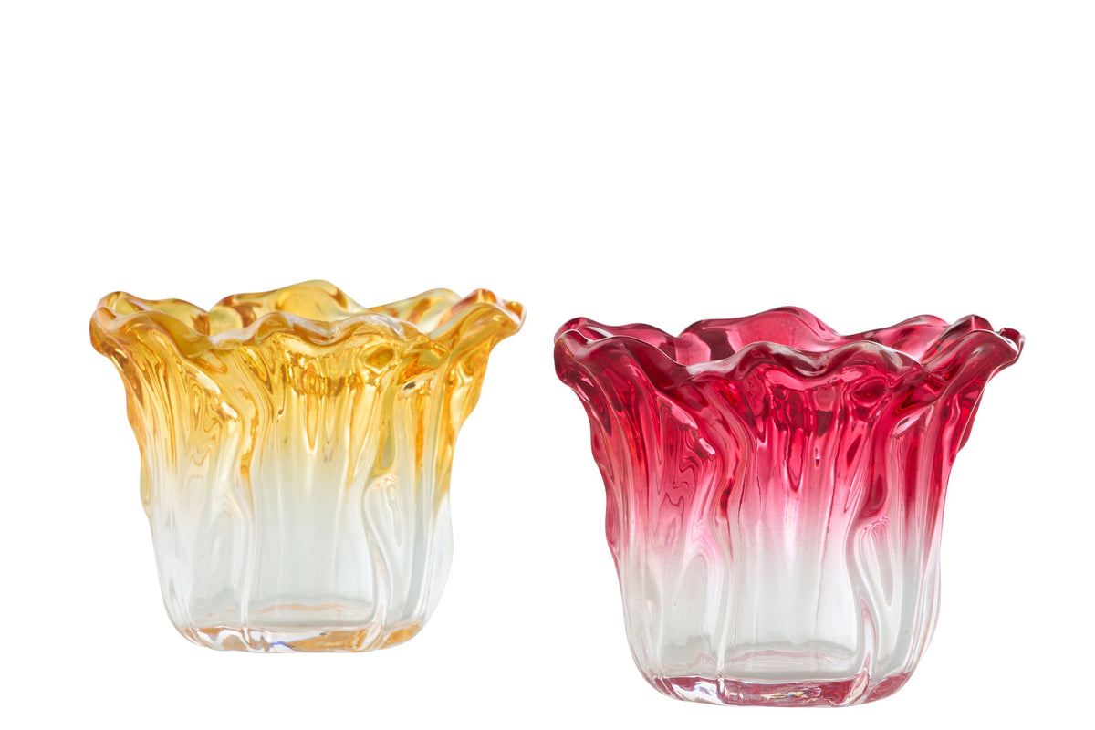 Theelichthouder Glas Multi Assortiment Van 2
