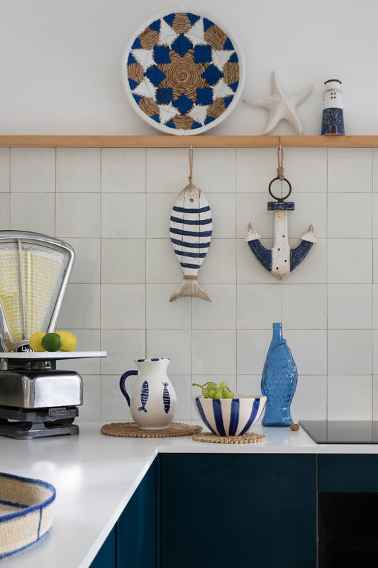 Anchor Paulownia Wood Blue/White Small
