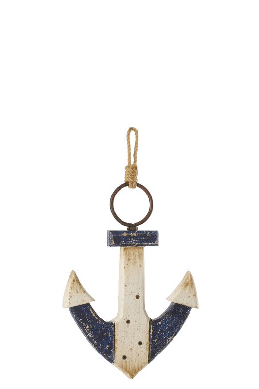 Anchor Paulownia Wood Blue/White Small