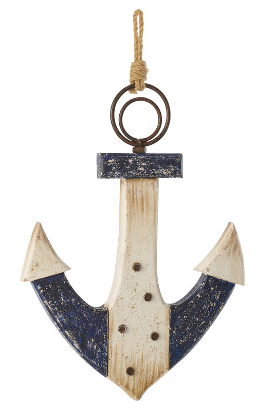 Anchor Paulownia Wood Blue/White Large