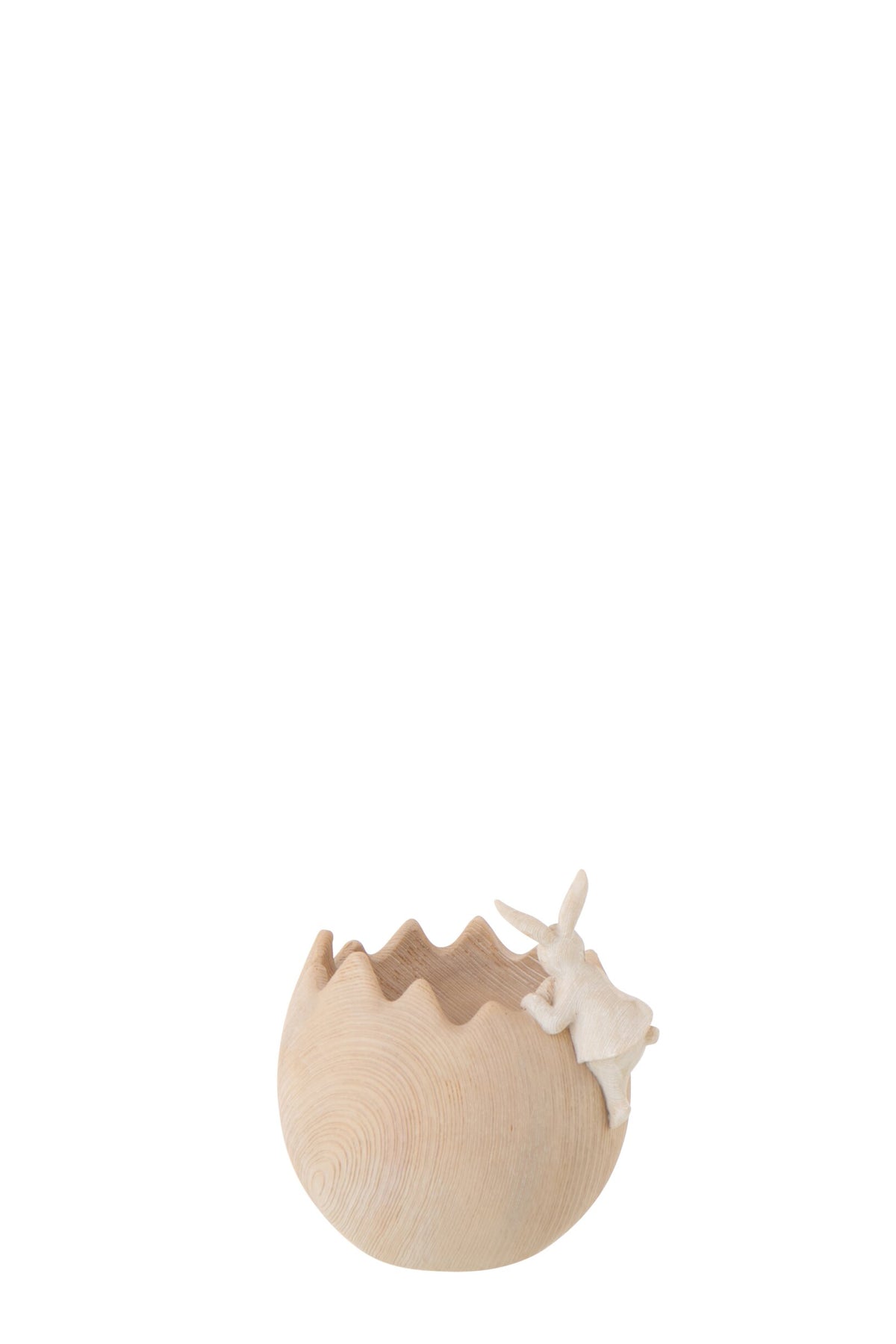 Decorative Bowl Rabbit Resin Beige