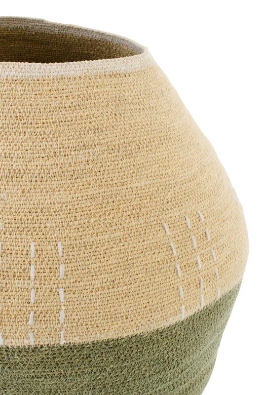 Mand zeegras naturel/olijf