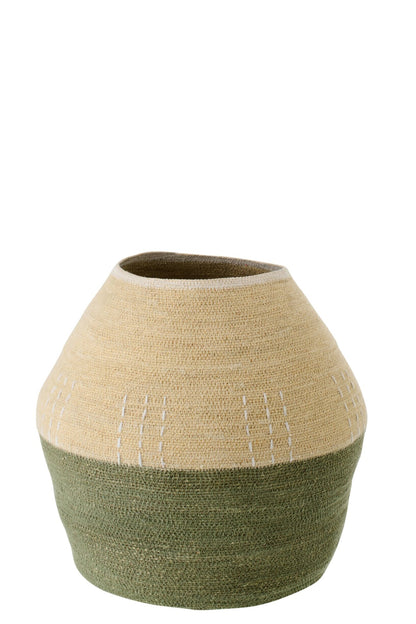 Mand zeegras naturel/olijf