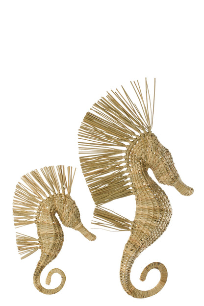 Wall Object Seahorse Grass Natural Large