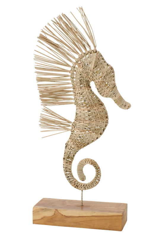 Seahorse On Foot Grass Natural Large