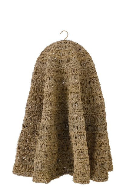 Large natural woven leaf lampshade