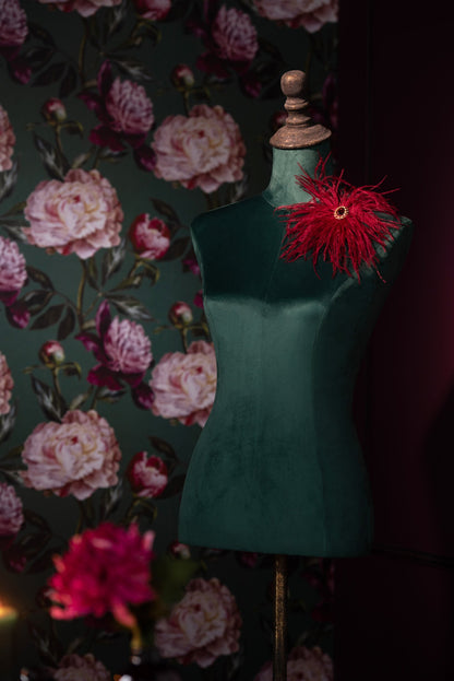 Hanger Feathers+Stone Deep Red