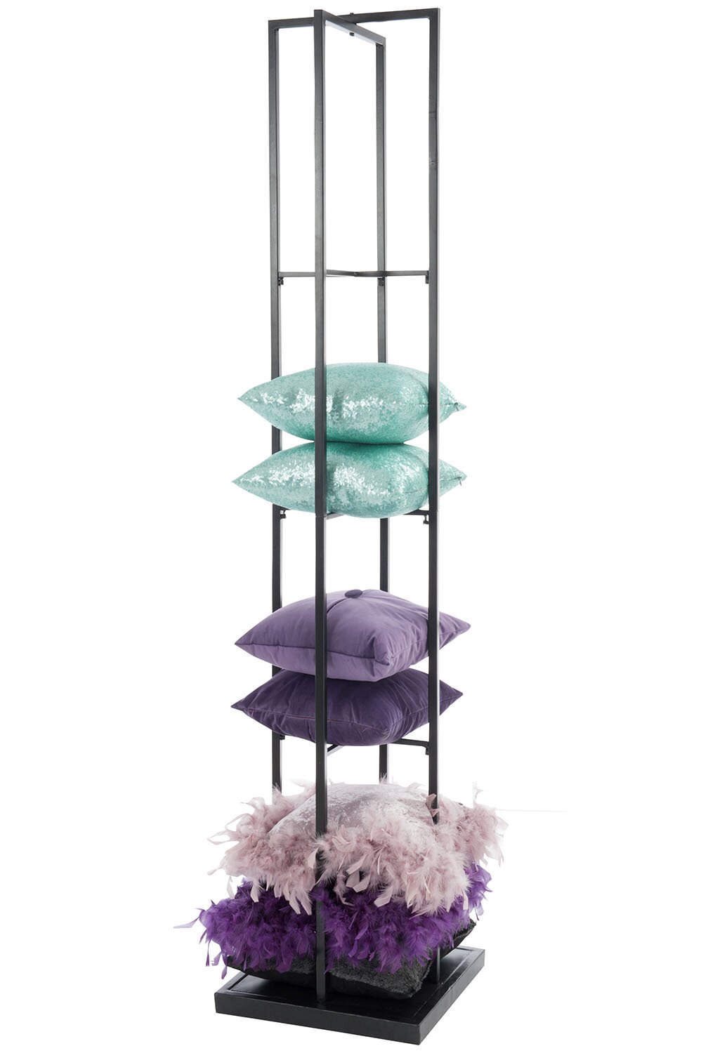 Cushion Rack Metal Black