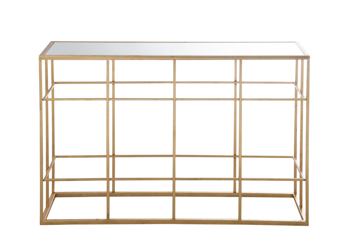 Console Bars Metal/Glass Gold