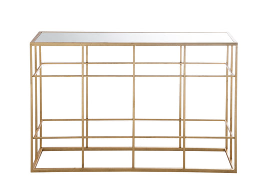 Console Bars Metal/Glass Gold