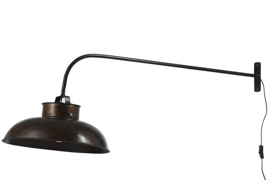 Wandlamp lounge metaal zwart