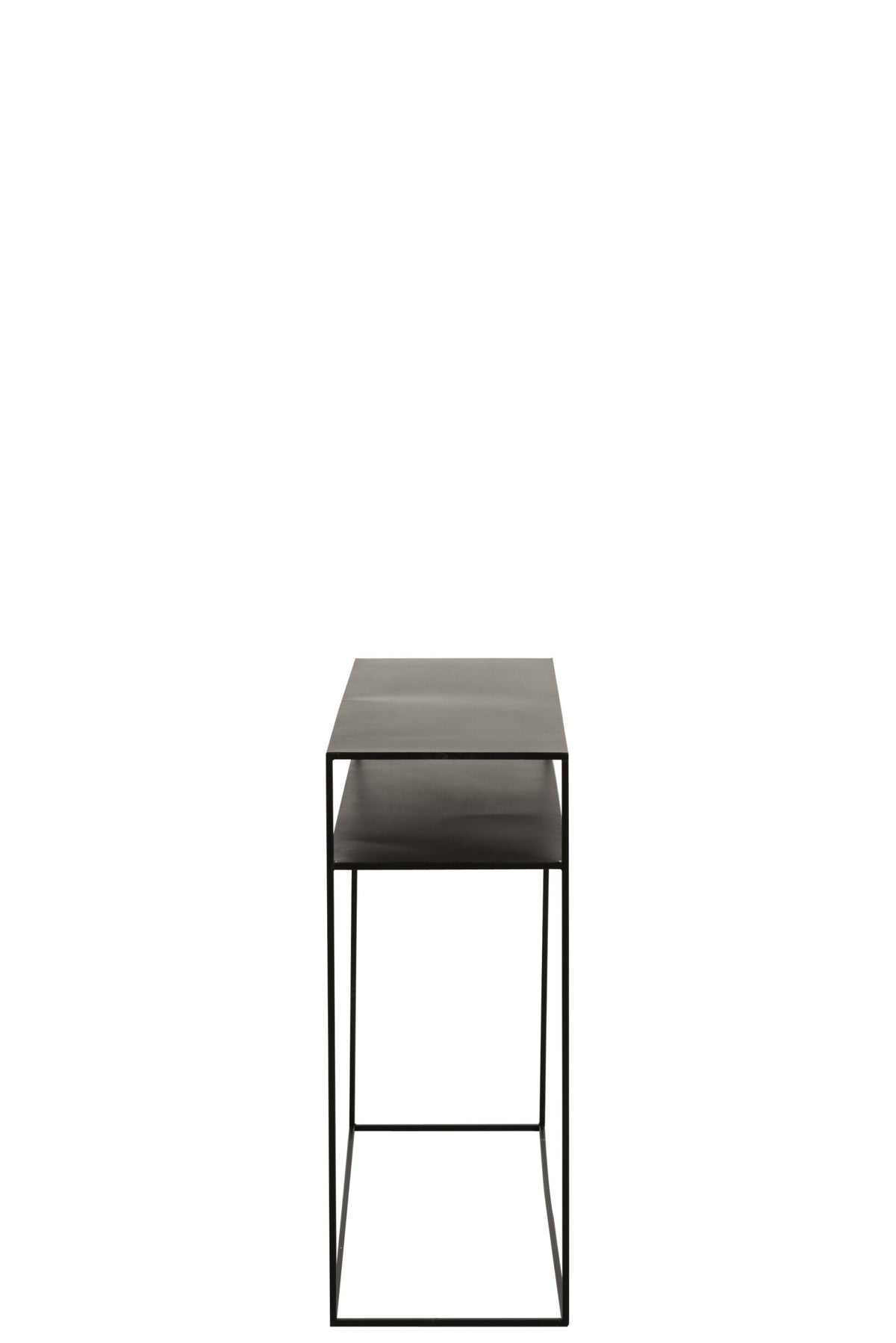 Console Rectangular 2 Shelves Metal Black