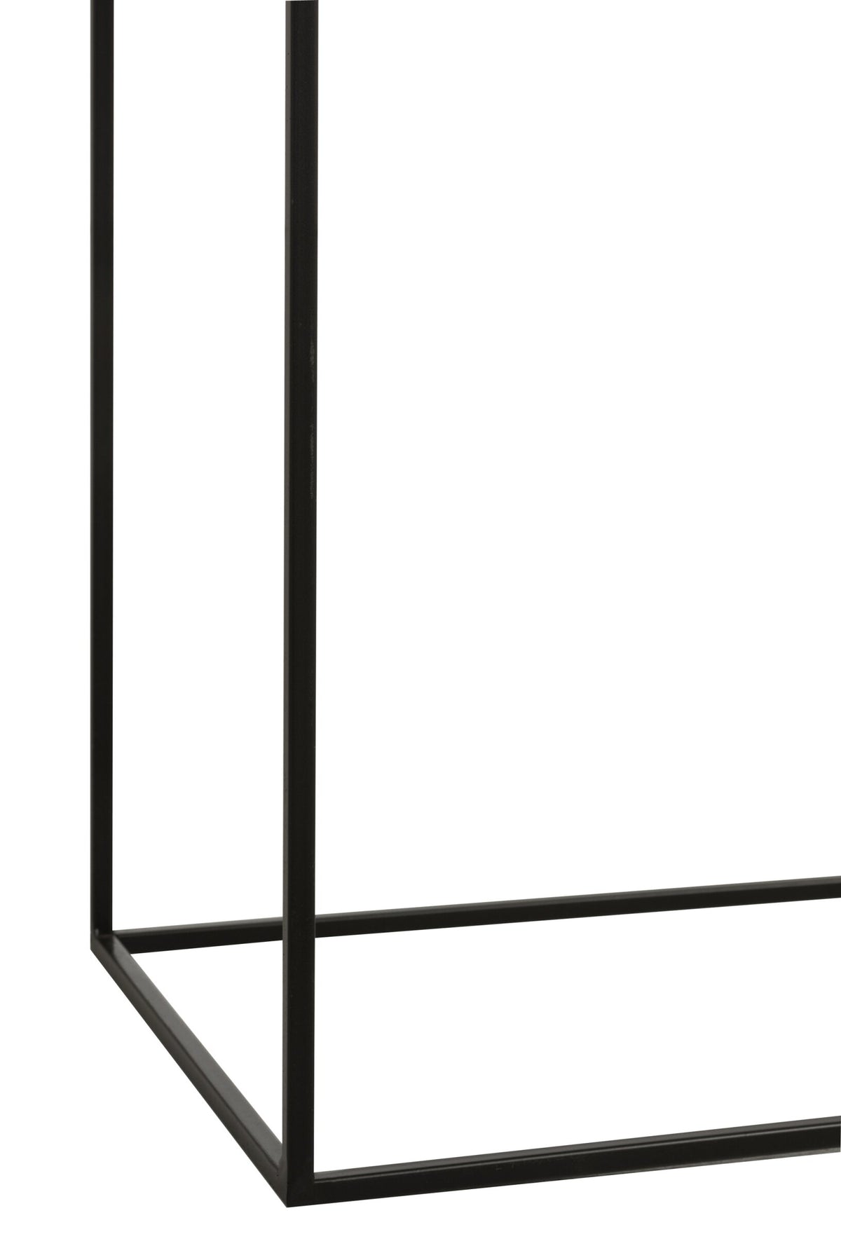 Console Rectangular 2 Shelves Metal Black