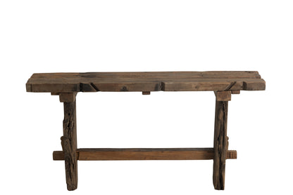 Console Rough Recycled Wood Brown