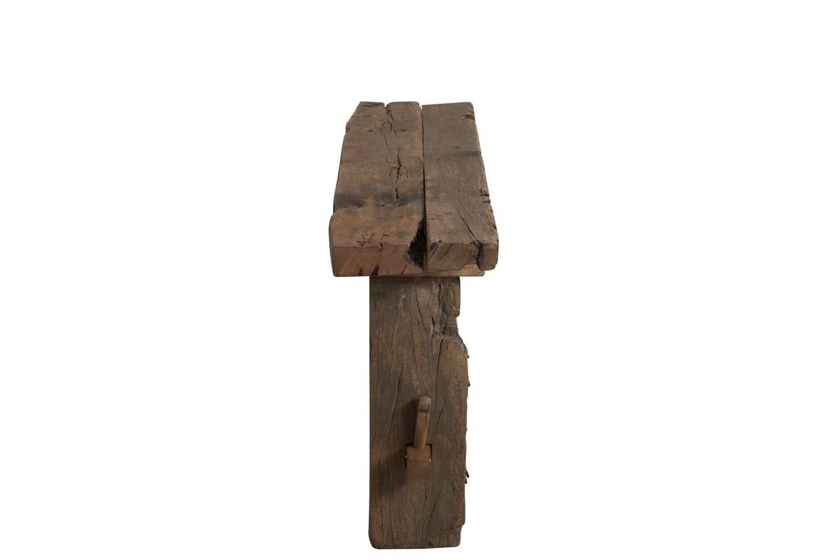 Console Rough Recycled Wood Brown