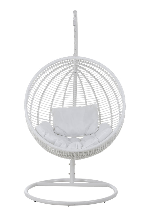 Hanging Chair Round Steel White