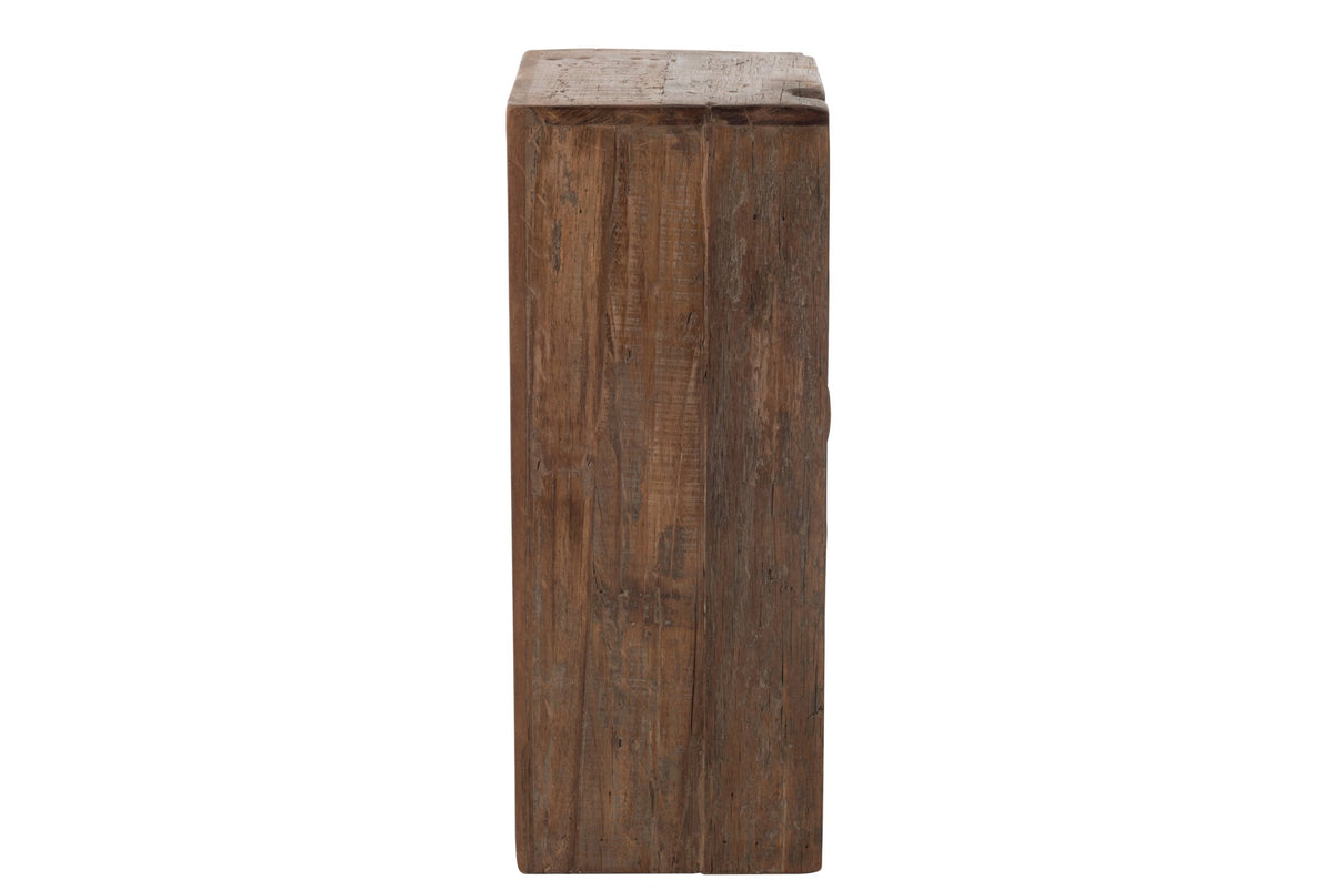 Cabinet 12drawers Rough Recycled Wood Brown