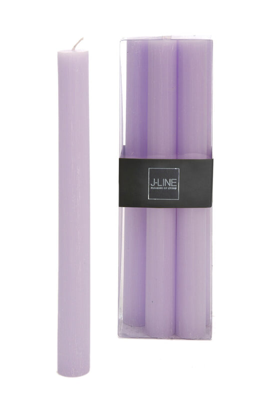 Doos 6 Tafelkaarsen Lavendel -9u